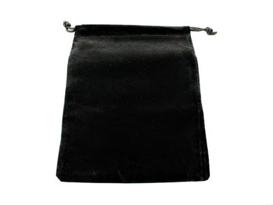 Chessex Suedecloth Dice Bag - Large 5" x 7 1/2" - Black