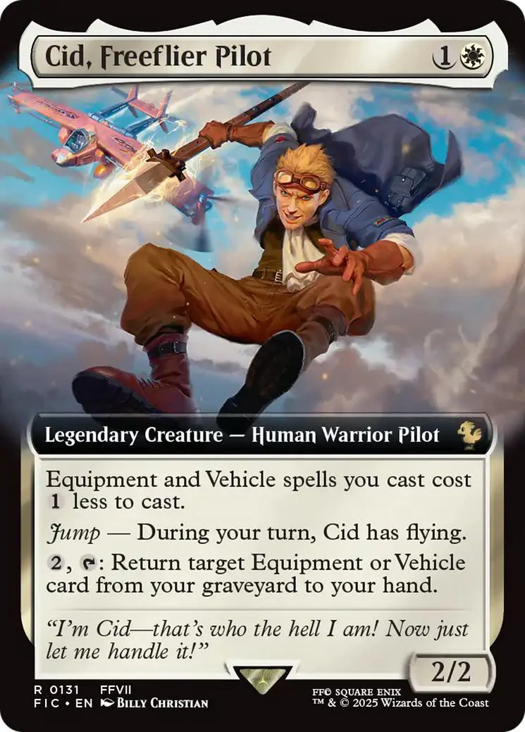 Cid, Freeflier Pilot [131] [Extended Art] [FINAL FANTASY: Commander] [Non-Foil]