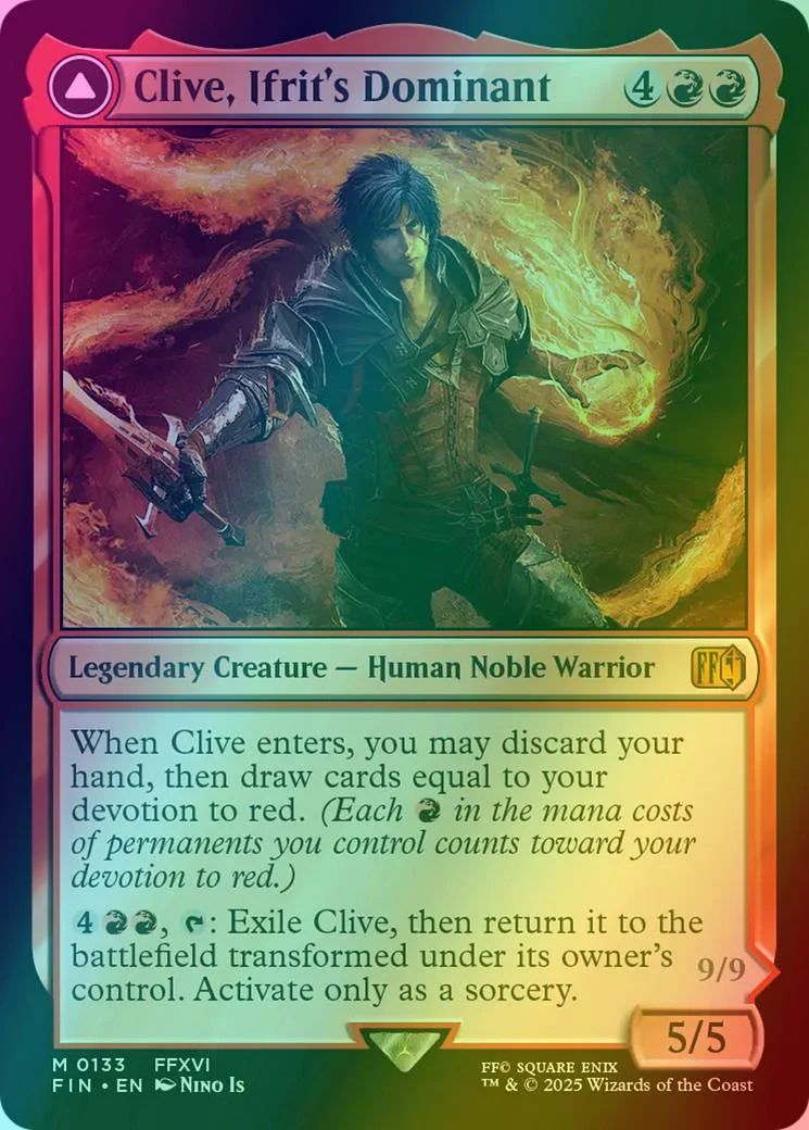 Clive, Ifrit's Dominant // Ifrit, Warden of Inferno [133] [FINAL FANTASY] [Foil]