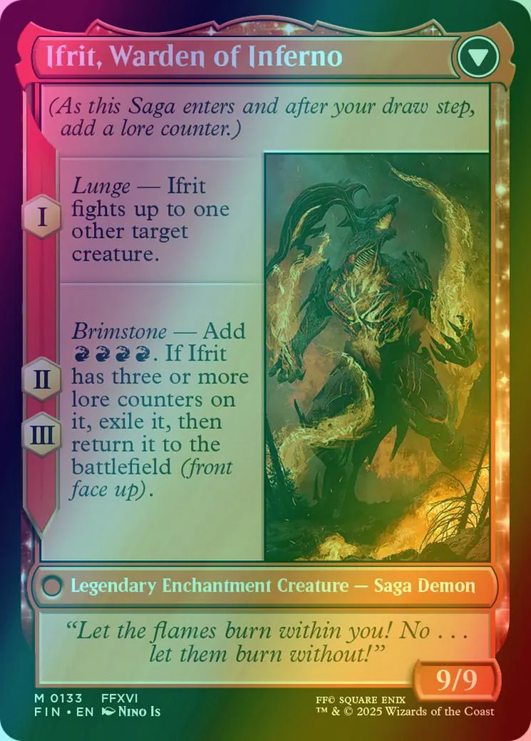 Clive, Ifrit's Dominant // Ifrit, Warden of Inferno [133] [FINAL FANTASY] [Foil] - Image 2