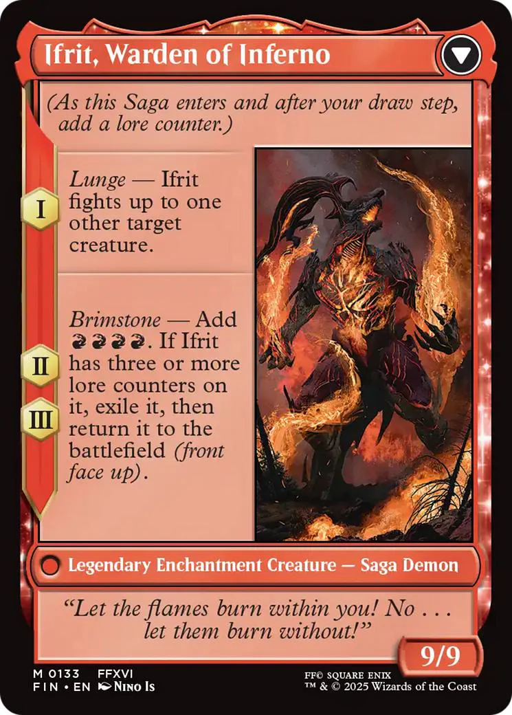 Clive, Ifrit's Dominant // Ifrit, Warden of Inferno [133] [FINAL FANTASY] [Non-Foil] - Image 2