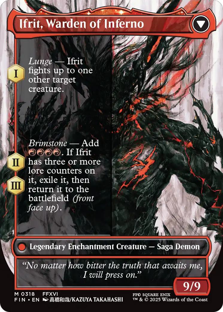 Clive, Ifrit's Dominant // Ifrit, Warden of Inferno [318] [Borderless] [FINAL FANTASY] [Non-Foil] - Image 2