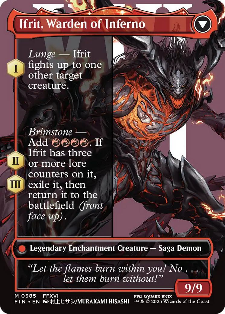 Clive, Ifrit's Dominant // Ifrit, Warden of Inferno [385] [Borderless] [Character] [FINAL FANTASY] [Non-Foil] - Image 2