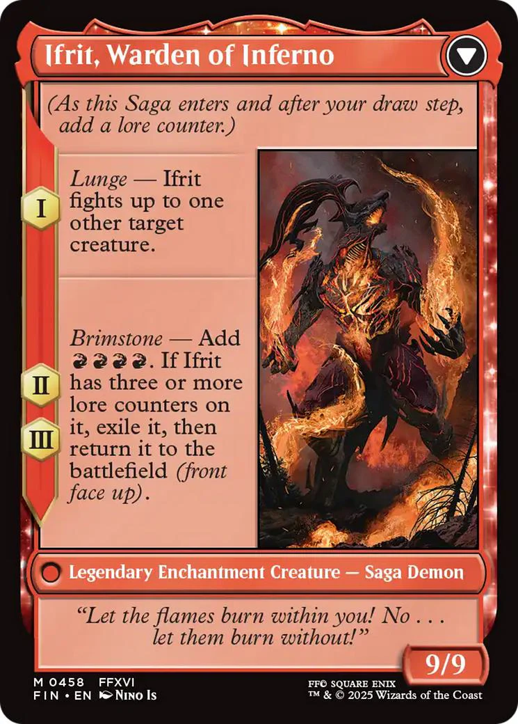 Clive, Ifrit's Dominant // Ifrit, Warden of Inferno [458] [Extended Art] [FINAL FANTASY] [Non-Foil] - Image 2