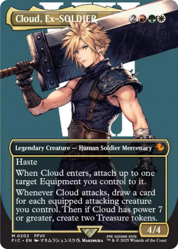 Cloud, Ex-SOLDIER [202] [Borderless] [Character] [FINAL FANTASY: Commander] [Non-Foil]