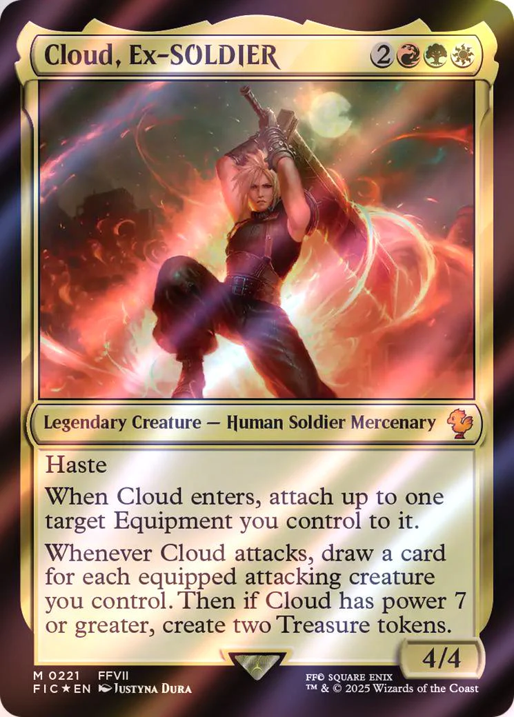 Cloud, Ex-SOLDIER [221] [FINAL FANTASY: Commander] [Surge Foil]