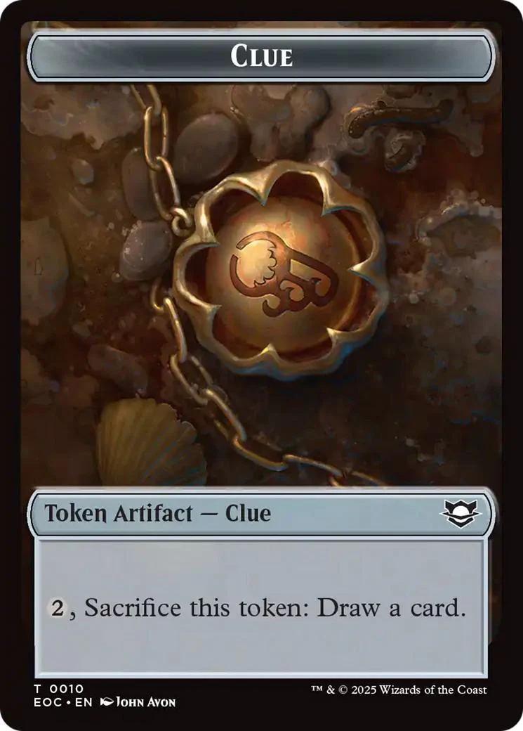 Clue Token (10) // Copy Token (01) [Edge of Eternities: Commander: Tokens] [Non-Foil]