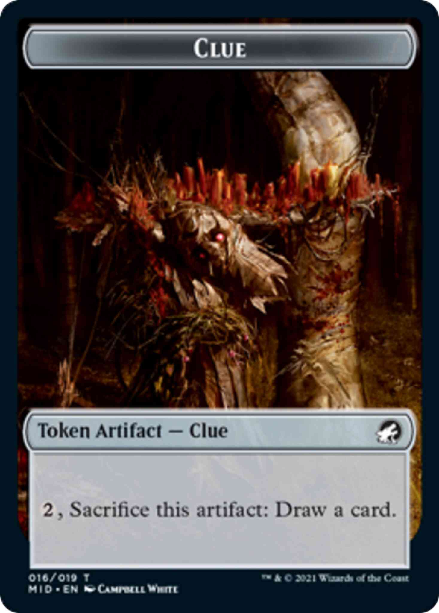 Clue Token [16] [Innistrad: Midnight Hunt: Tokens] [Non-Foil]