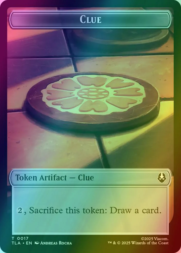 Clue Token (17) // Monk Token (10) [Avatar: The Last Airbender: Tokens] [Foil]