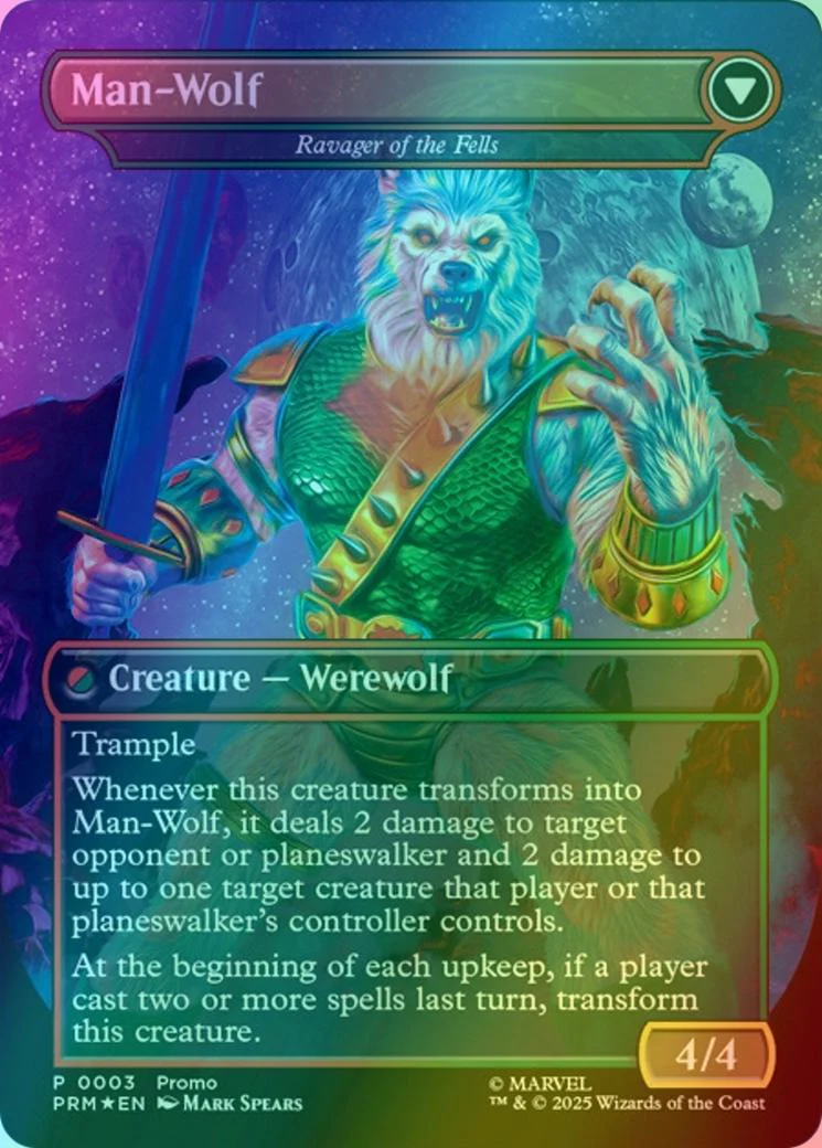 Colonel John Jameson - Huntmaster of the Fells // Man-Wolf - Ravager of the Fells [2025-17] [Borderless] [Media and Collaboration Promos] [Foil] - Image 2