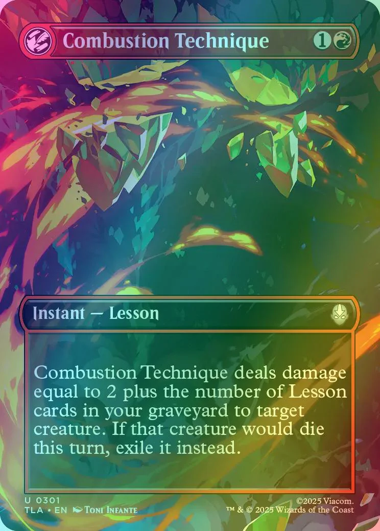 Combustion Technique [301] [Borderless] [Scene] [Avatar: The Last Airbender] [Foil]