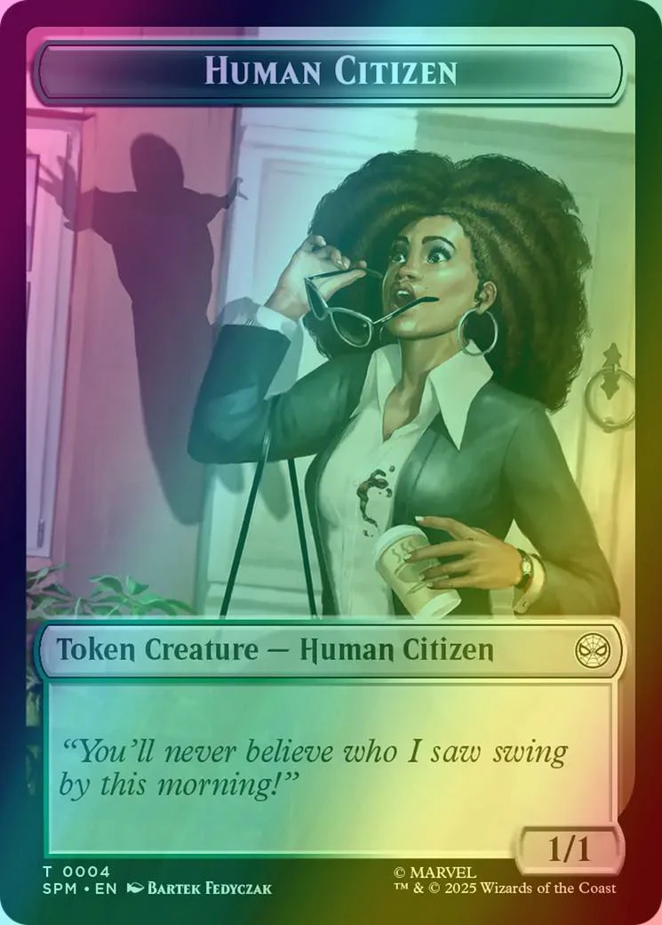 Copy Token (01) // Human Citizen Token (04) [Marvel's Spider-Man: Tokens] [Foil] - Image 2