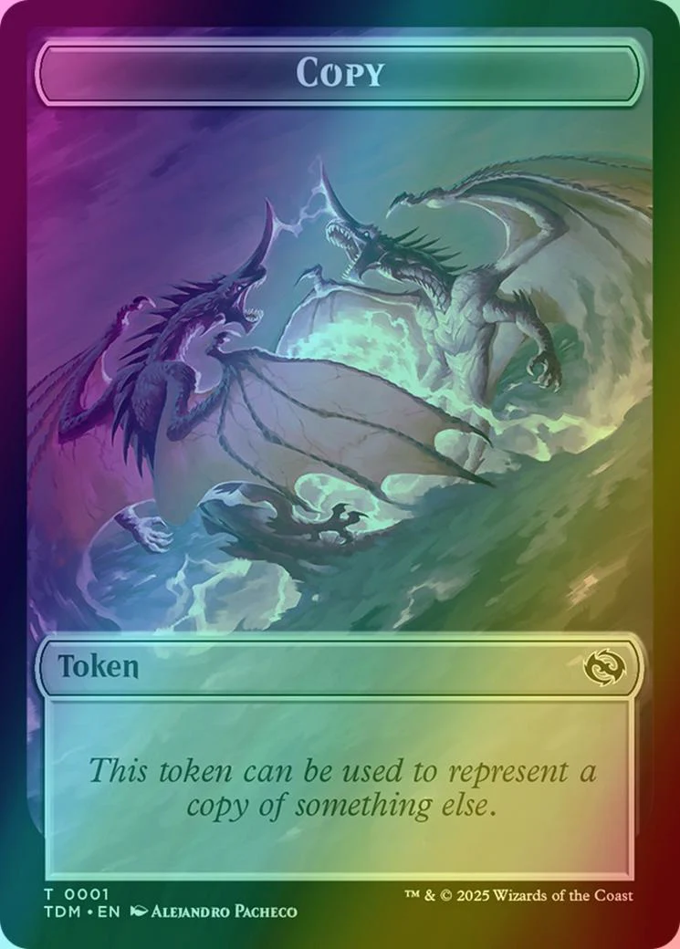 Copy Token (01) // Monk Token (03) [Tarkir: Dragonstorm: Tokens] [Foil]