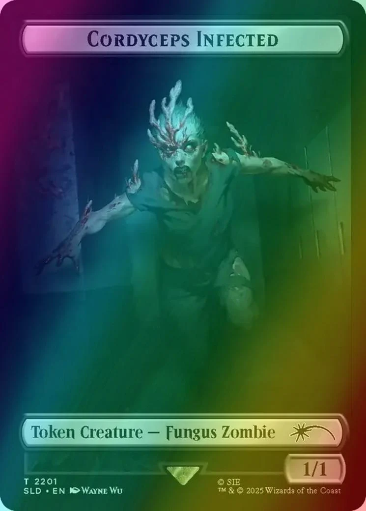 Cordyceps Infected Token [2201] [Full Art] [The Last of Us Part I] [Secret Lair Drop] [Rainbow Foil]