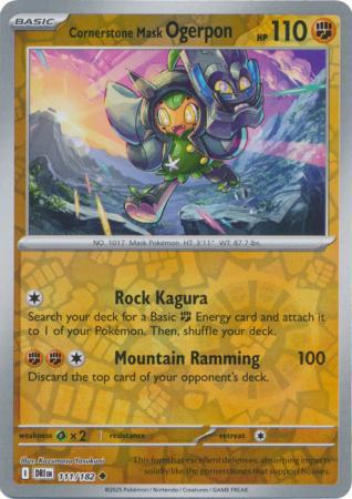 Cornerstone Mask Ogerpon - 111/182 - Uncommon [sv10-111] [Reverse Holo]