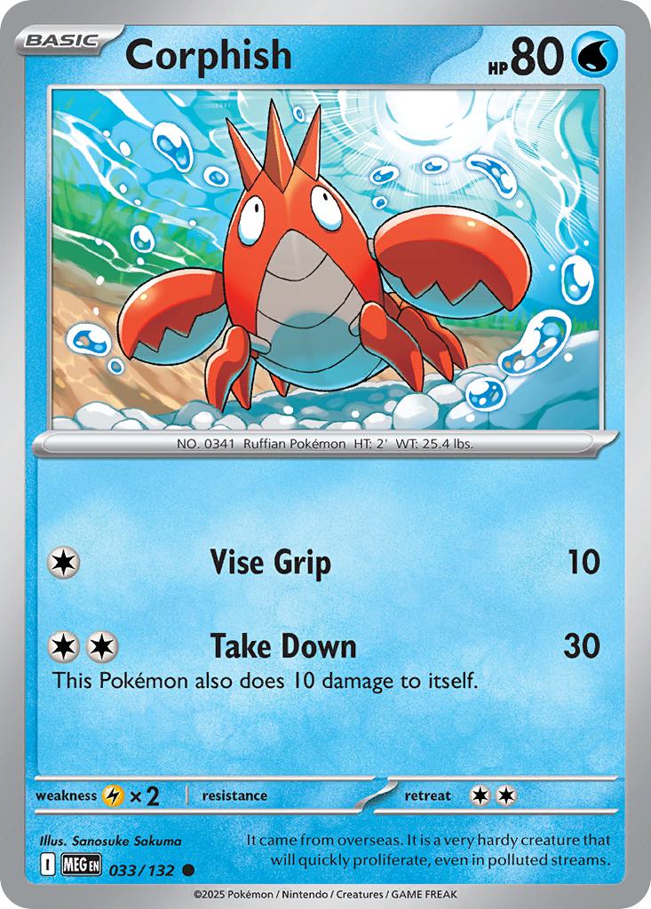 Corphish - 033/132 - Common [me01-033] [Non-Holo]