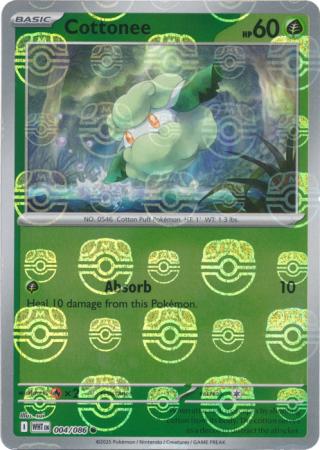 Cottonee - Master Ball Pattern - 004/086 - Common [sv105w-004] [Reverse Holo]