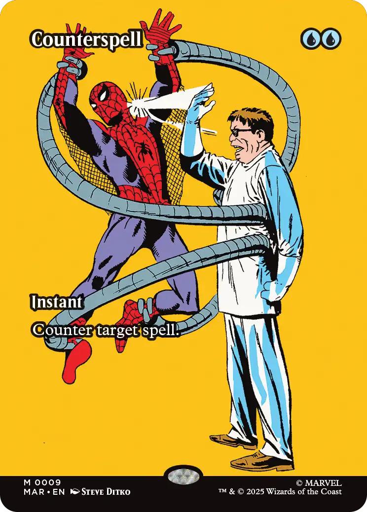 Counterspell [9] [Borderless] [Source Material] [Marvel Universe] [Non-Foil]