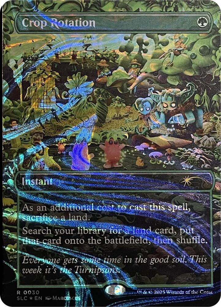 Crop Rotation [0030] [Borderless] [Encyclopedia of Magic] [Secret Lair Countdown] [Halo Foil]