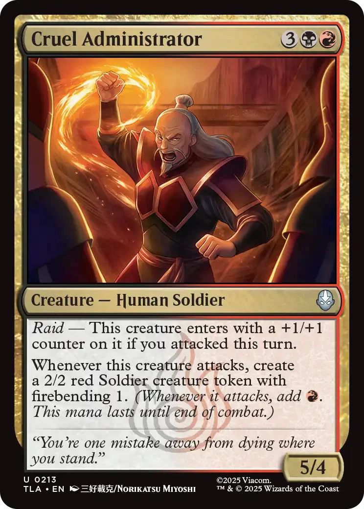 Cruel Administrator [213] [Avatar: The Last Airbender] [Non-Foil]