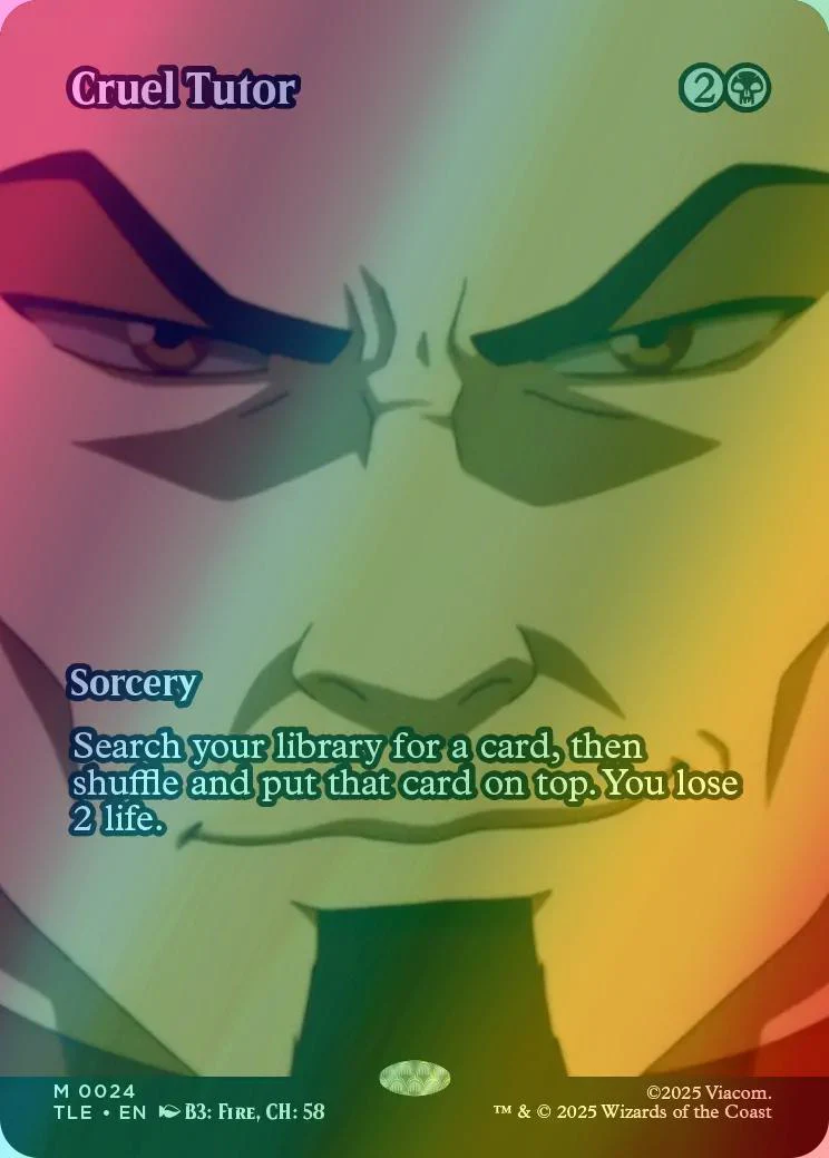 Cruel Tutor [24] [Borderless] [Source Material] [Avatar: The Last Airbender Eternal] [Foil]