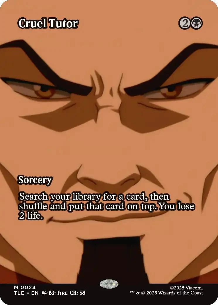 Cruel Tutor [24] [Borderless] [Source Material] [Avatar: The Last Airbender Eternal] [Non-Foil]