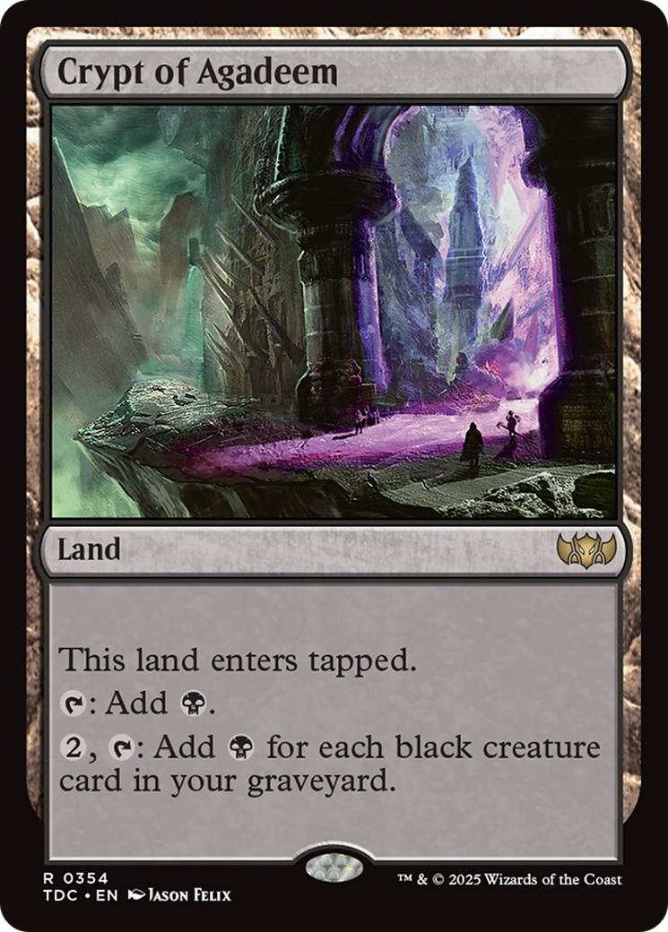 Crypt of Agadeem [354] [Tarkir: Dragonstorm: Commander] [Non-Foil]
