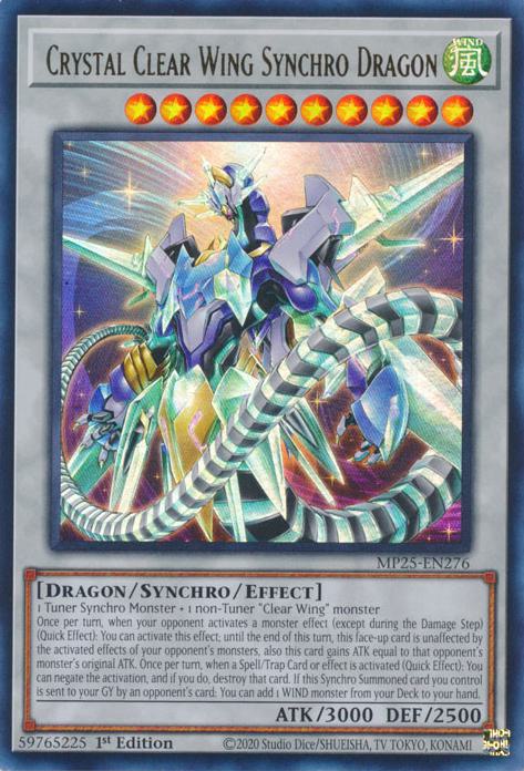 Crystal Clear Wing Synchro Dragon - MP25-EN276 - Ultra Rare - 1st Edition