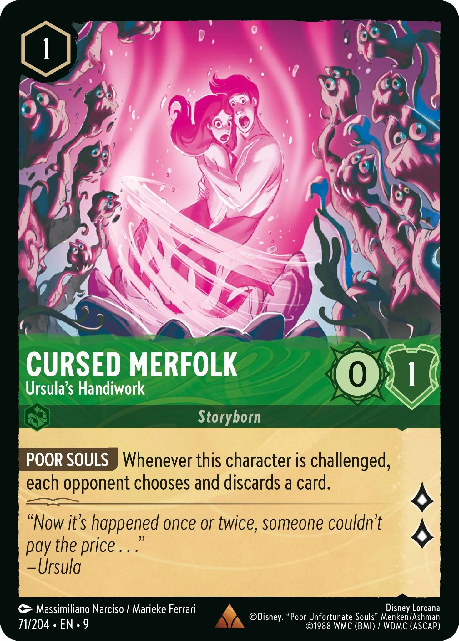 Cursed Merfolk - Ursula's Handiwork - 71/204 [Fabled] [Non-Foil]