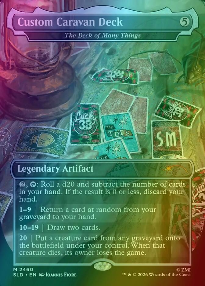 Custom Caravan Deck - The Deck of Many Things [2460] [Borderless] [Fallout: Welcome to New Vegas] [Secret Lair Drop] [Foil]