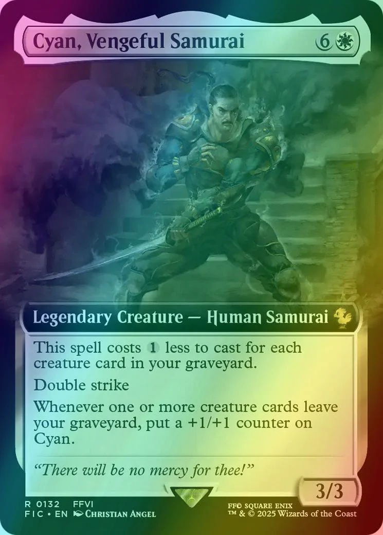 Cyan, Vengeful Samurai [132] [Extended Art] [FINAL FANTASY: Commander] [Foil]