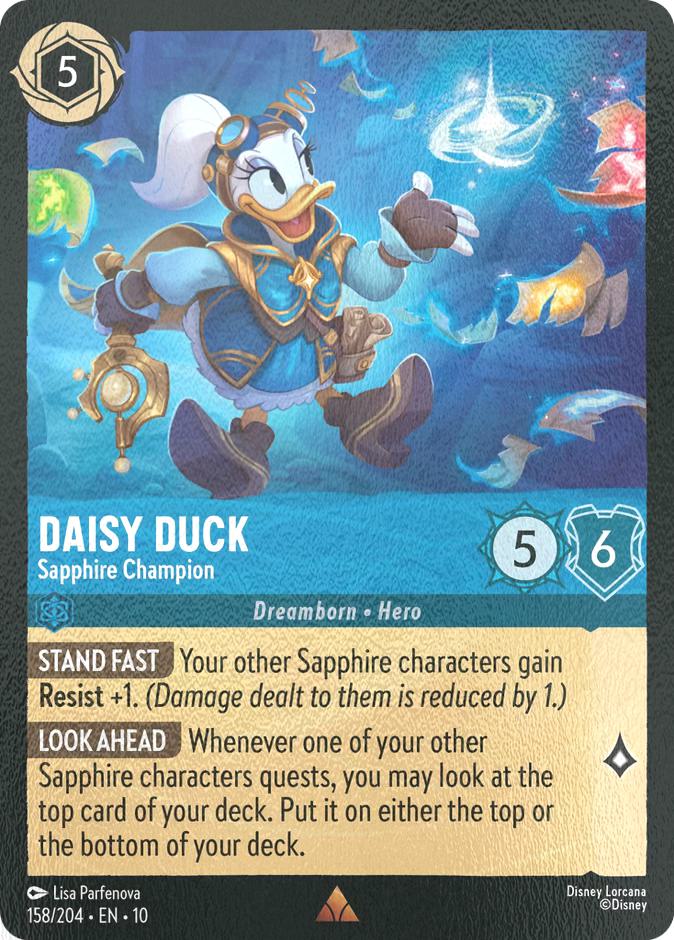 Daisy Duck - Sapphire Champion - 158/204 [Whispers in the Well] [Cold Foil]