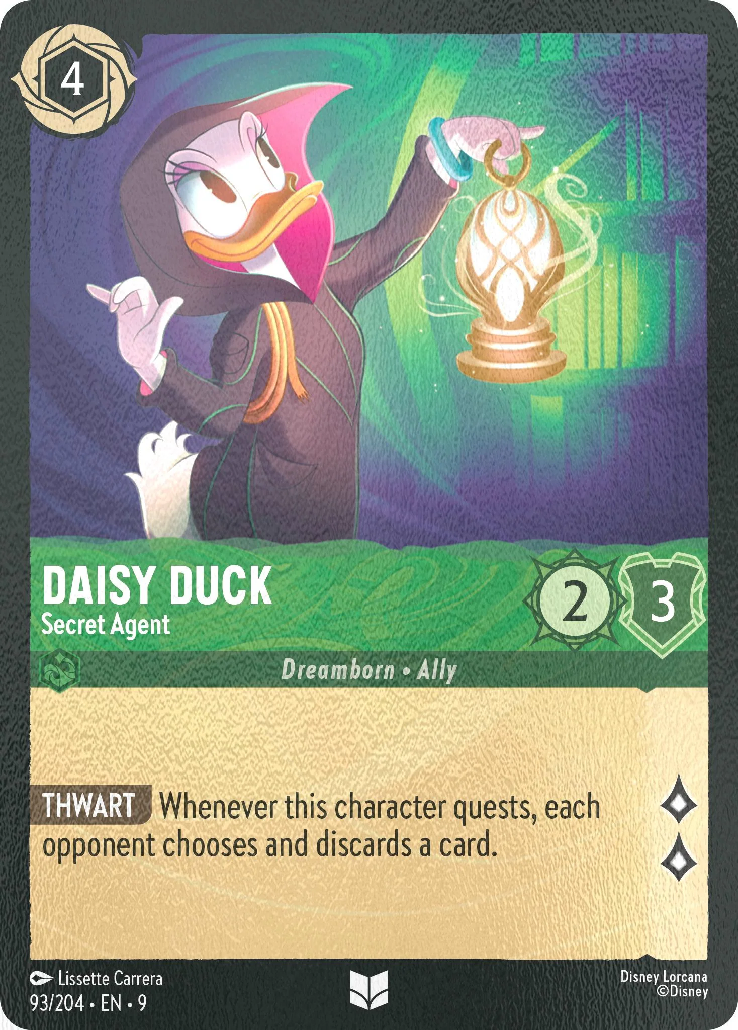 Daisy Duck - Secret Agent - 93/204 [Fabled] [Cold Foil]