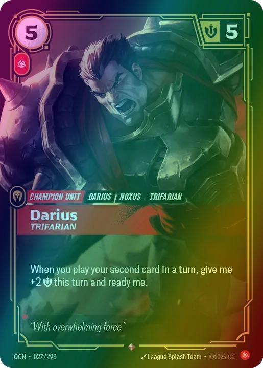Darius - Trifarian - 027/298 [Origins] [Foil]
