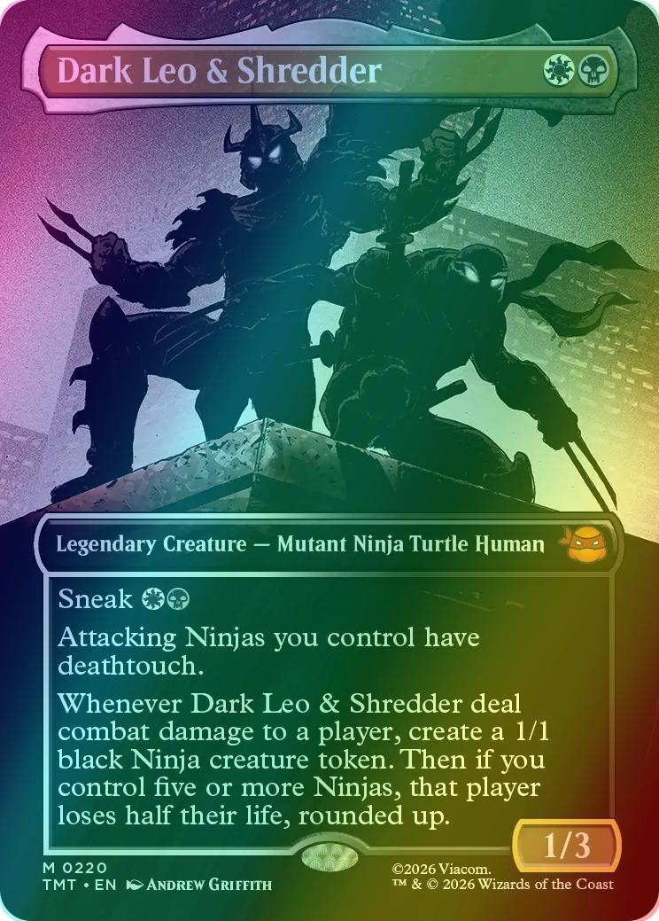 Dark Leo & Shredder [220] [Borderless] [Silhouette] [Teenage Mutant Ninja Turtles] [Foil]