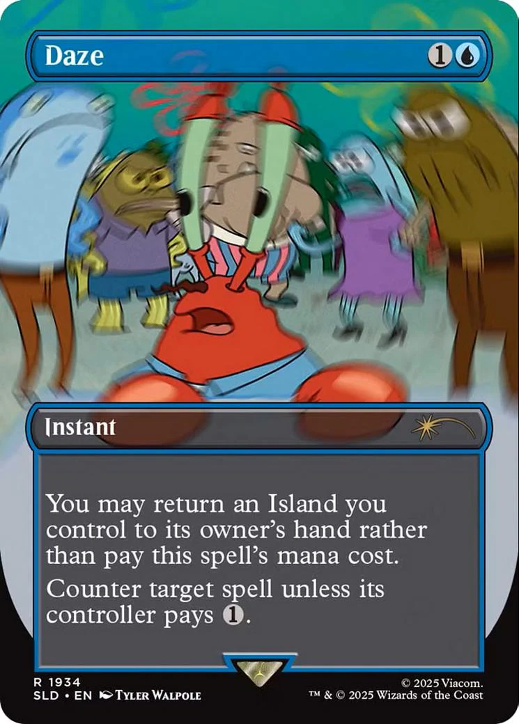 Daze [1934] [Borderless] [SpongeBob: Internet Sensation] [Secret Lair Drop] [Non-Foil]