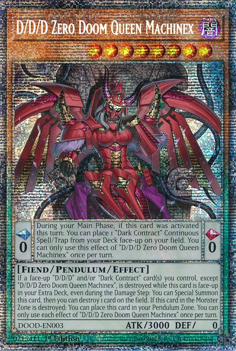 D/D/D Zero Doom Queen Machinex - DOOD-EN003 - Starlight Rare - 1st Edition