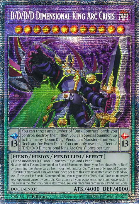 D/D/D/D Dimensional King Arc Crisis - DOOD-EN035 - Starlight Rare - 1st Edition