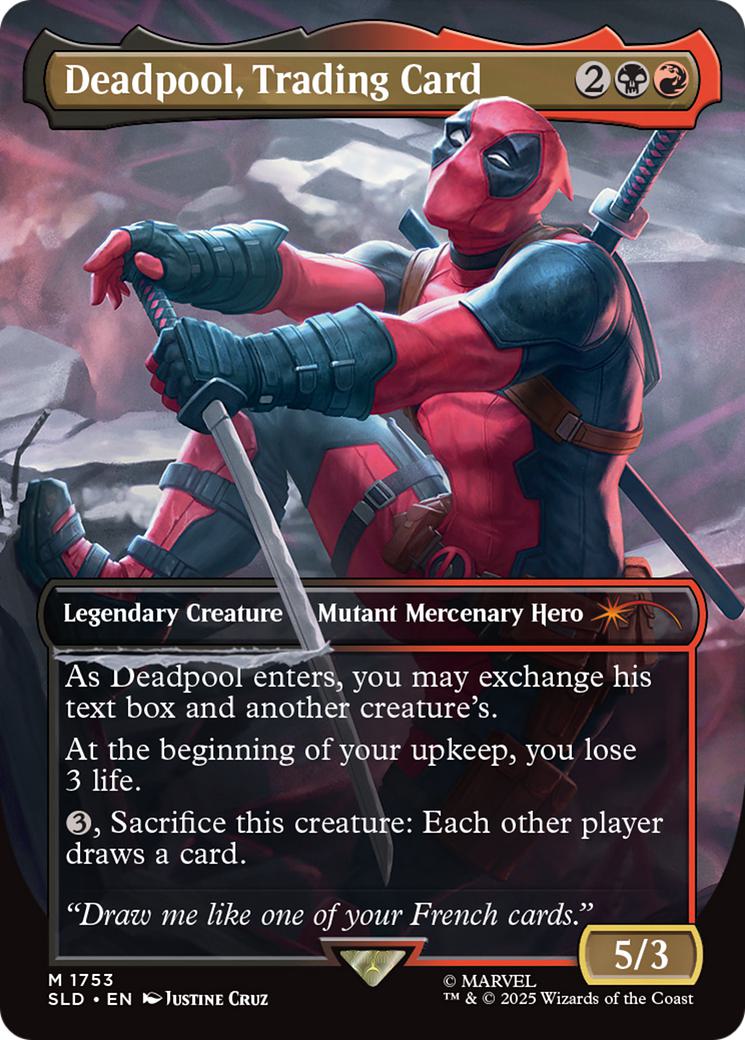 Deadpool, Trading Card [1753] [Borderless] [Marvel's Deadpool] [Secret Lair Drop] [Non-Foil]