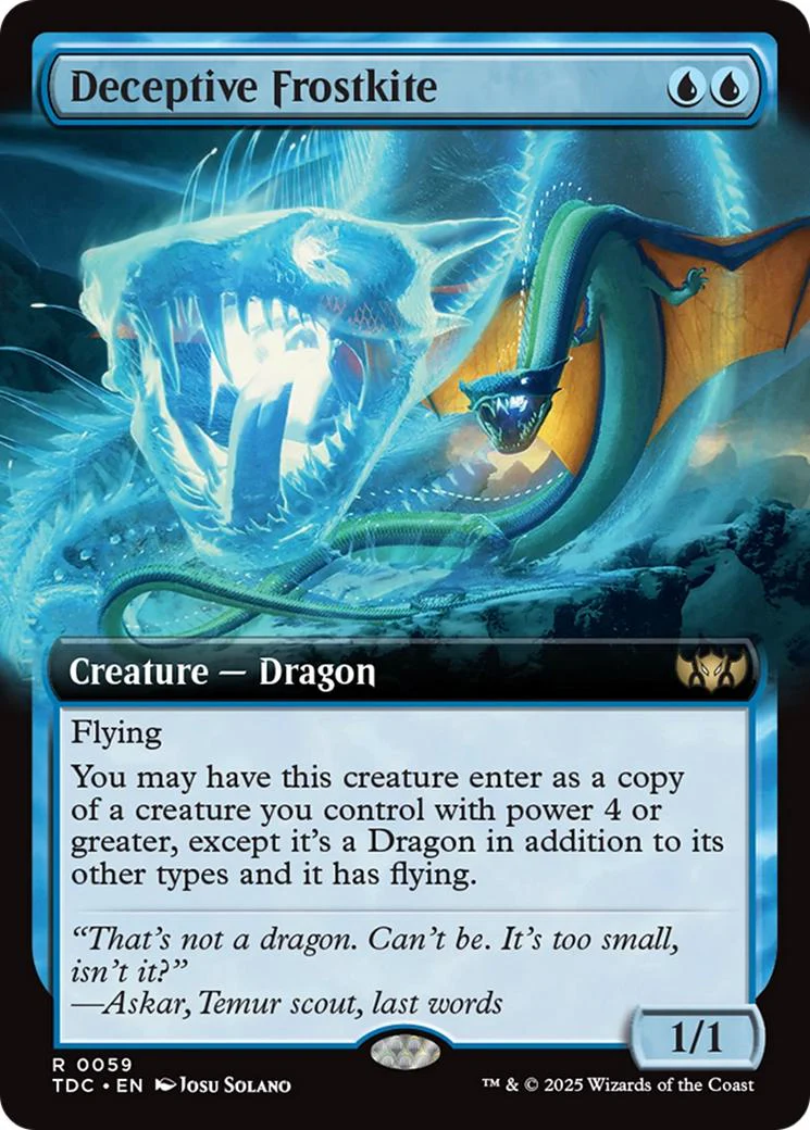 Deceptive Frostkite [59] [Extended Art] [Tarkir: Dragonstorm: Commander] [Non-Foil]