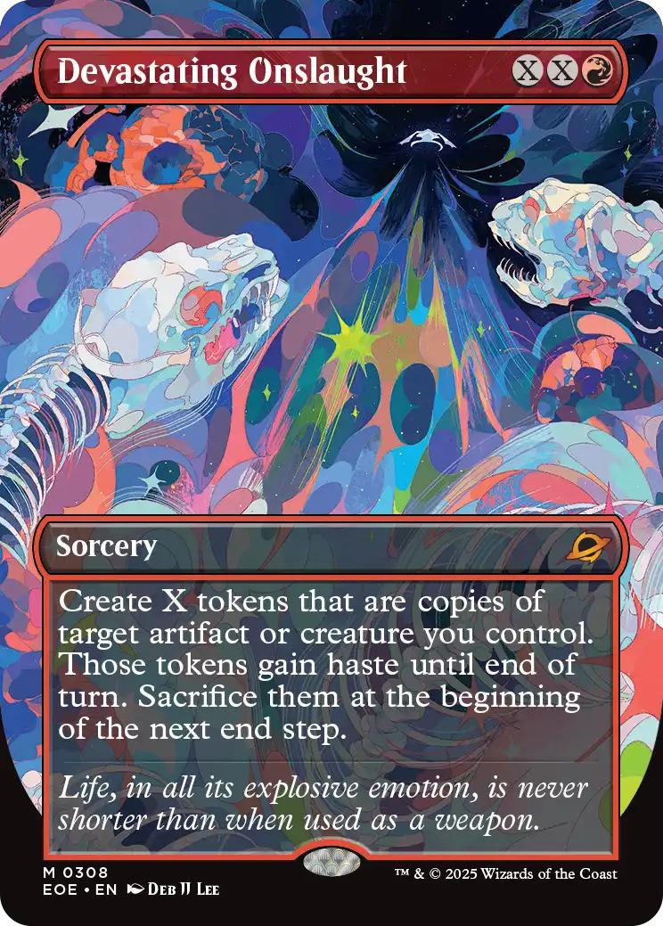 Devastating Onslaught [308] [Borderless] [Surreal Space Cards] [Edge of Eternities] [Non-Foil]