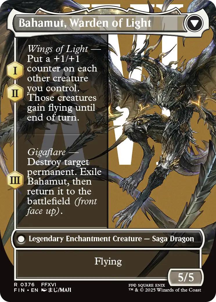 Dion, Bahamut's Dominant // Bahamut, Warden of Light [376] [Borderless] [Character] [FINAL FANTASY] [Non-Foil] - Image 2