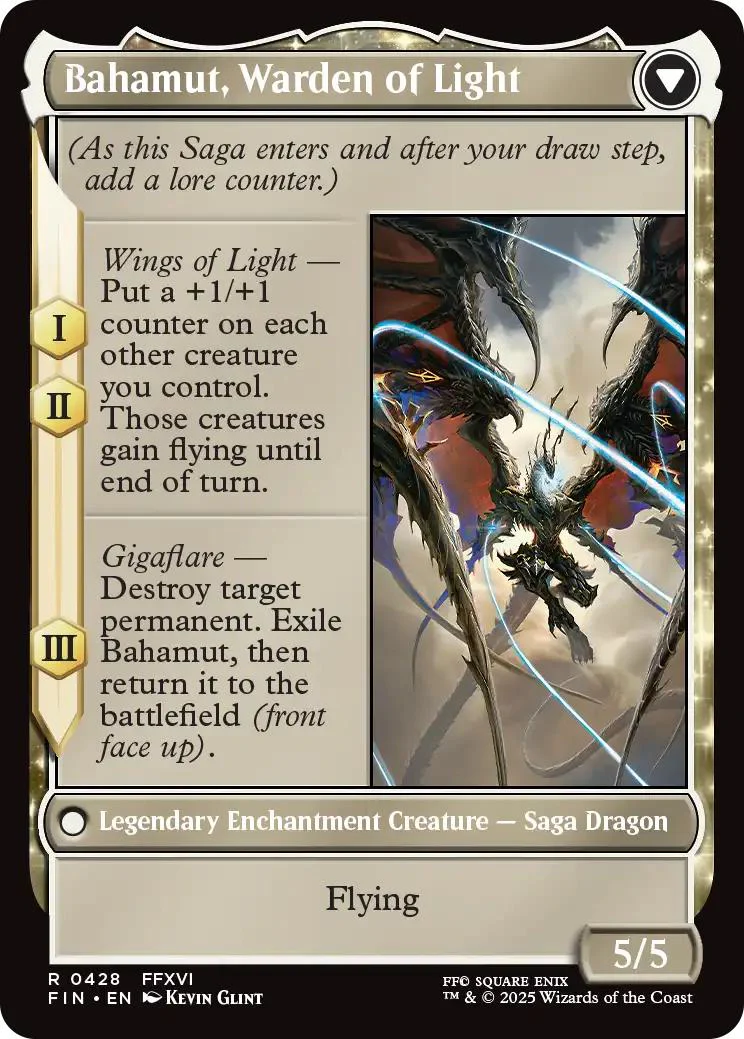 Dion, Bahamut's Dominant // Bahamut, Warden of Light [428] [Extended Art] [FINAL FANTASY] [Non-Foil] - Image 2