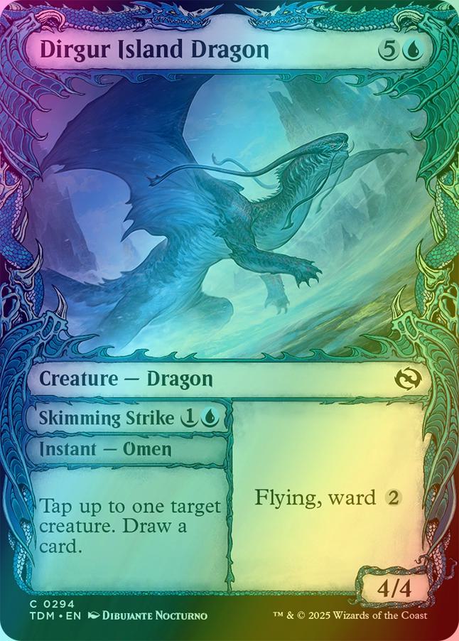 Dirgur Island Dragon // Skimming Strike [294] [Draconic Frame Showcase] [Tarkir: Dragonstorm] [Foil]