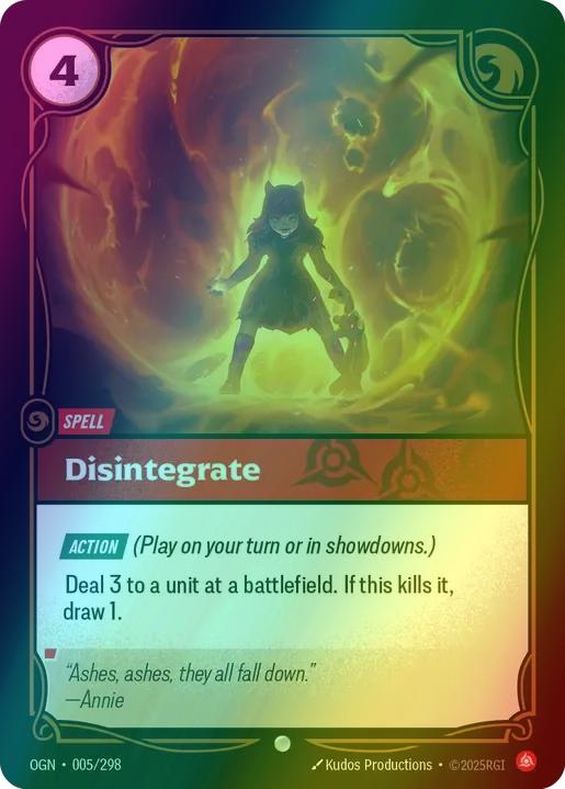 Disintegrate - 005/298 [Origins] [Foil]