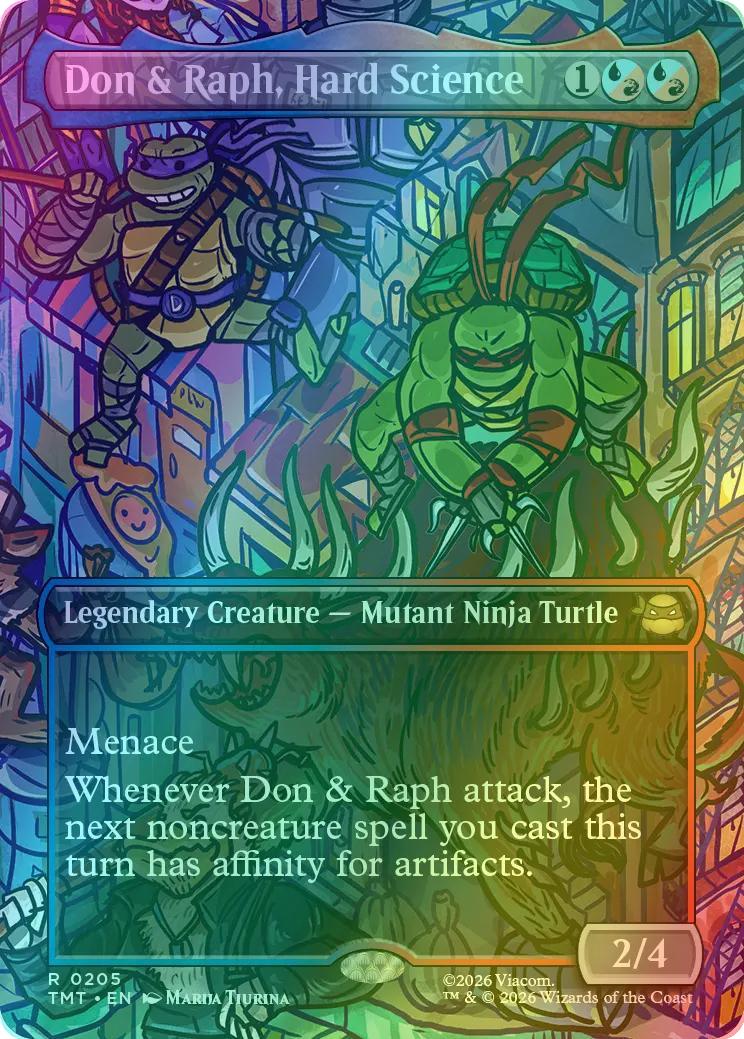 Don & Raph, Hard Science [205] [Borderless] [Scene] [Teenage Mutant Ninja Turtles] [Foil]