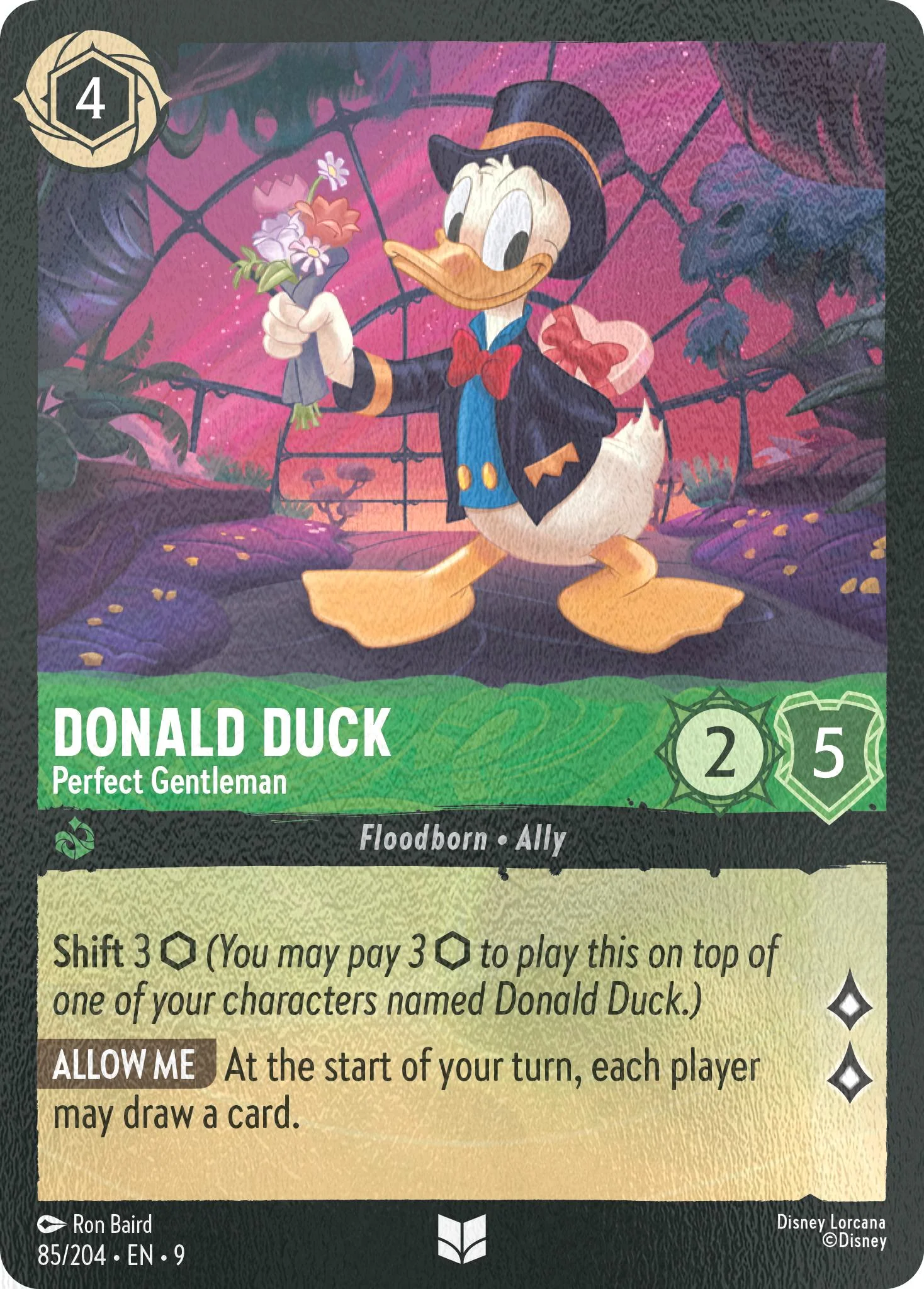 Donald Duck - Perfect Gentleman - 85/204 [Fabled] [Cold Foil]