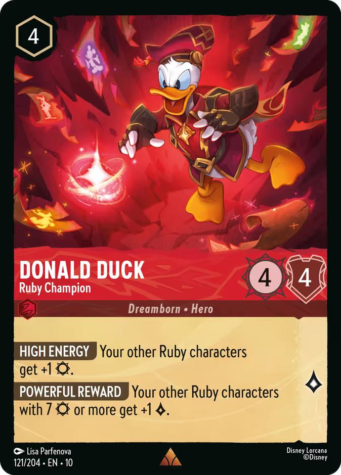 Donald Duck - Ruby Champion - 121/204 [Whispers in the Well] [Non-Foil]