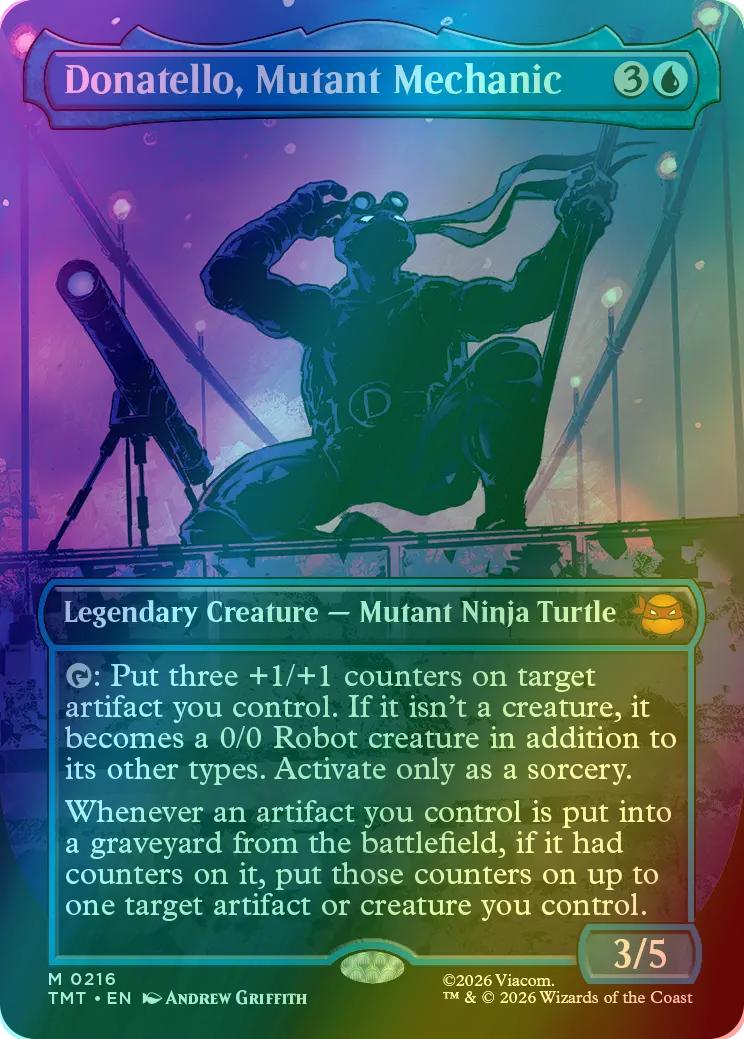 Donatello, Mutant Mechanic [216] [Borderless] [Silhouette] [Teenage Mutant Ninja Turtles] [Foil]