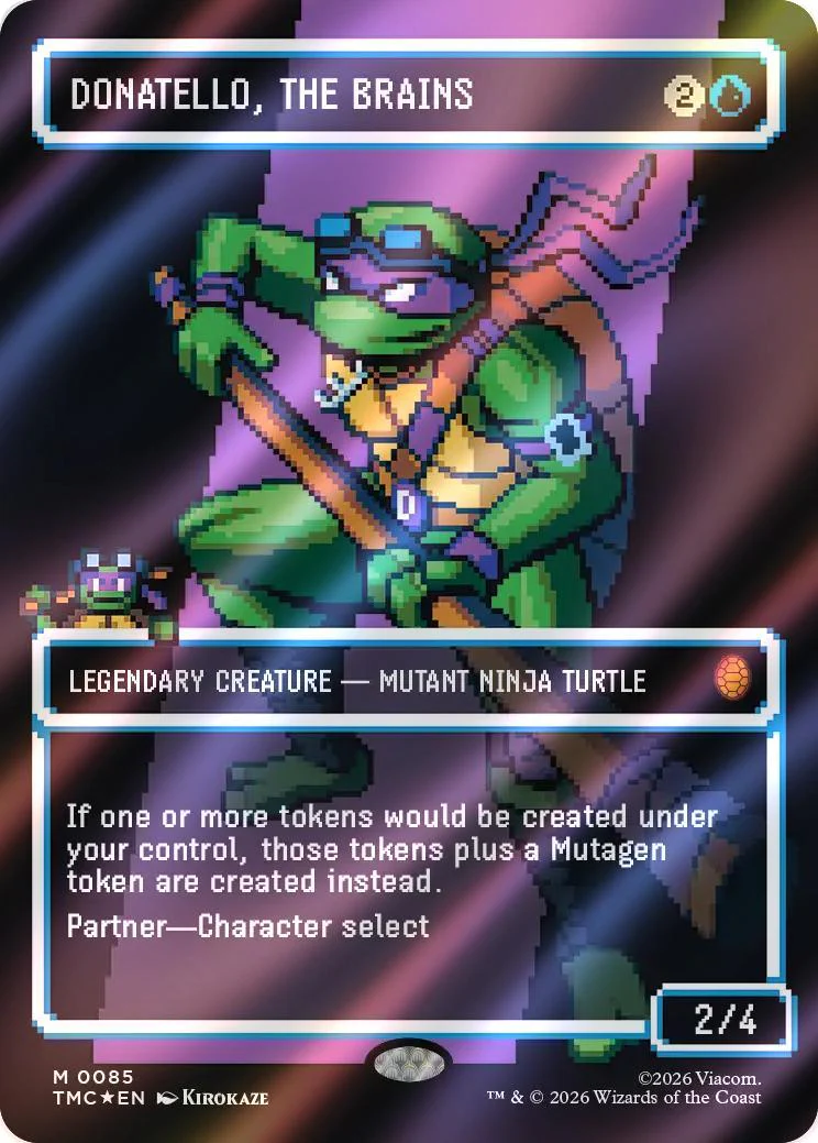 Donatello, the Brains [85] [Borderless] [Pixel] [Teenage Mutant Ninja Turtles Eternal] [Surge Foil]